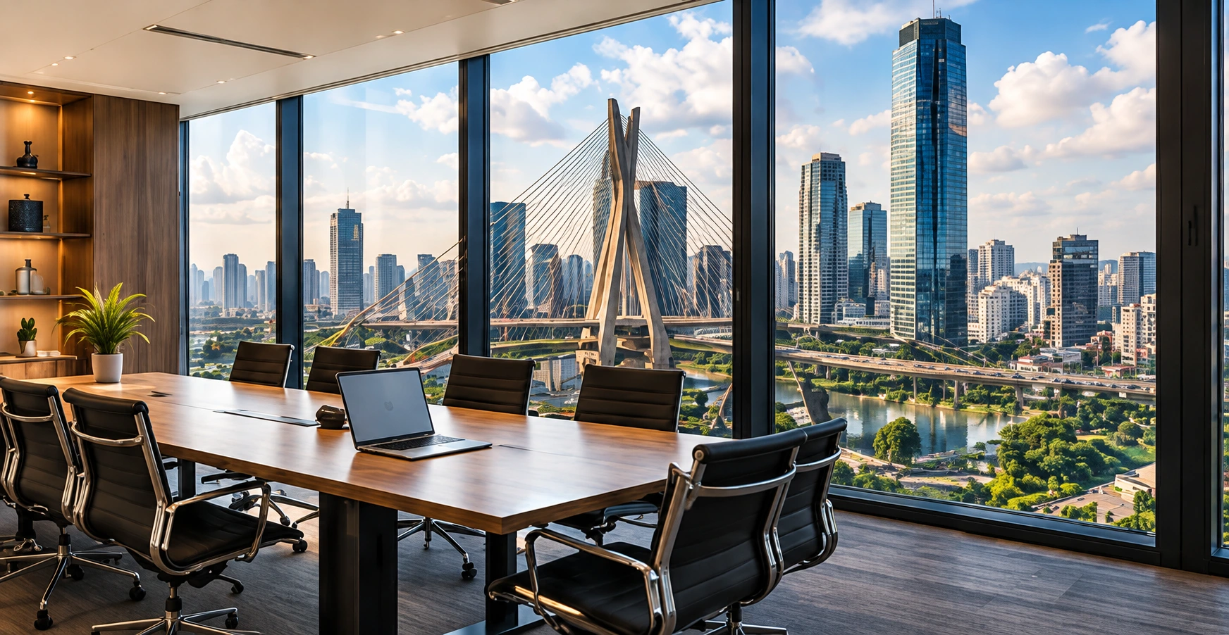 São Paulo business meeting room illustration